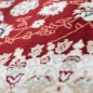 Preview: Teppich Rot Creme klassisches Medaillon Muster pflegeleicht Wohnzimmer