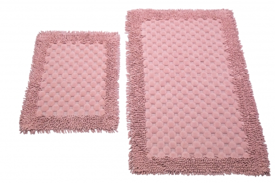 Preview: Badematten Set 2 Teilig Kreis-Muster Rosa Rutschfest & Waschbar Preview: Badematten Set 2 Teilig Kreis-Muster Rosa Rutschfest & Waschbar