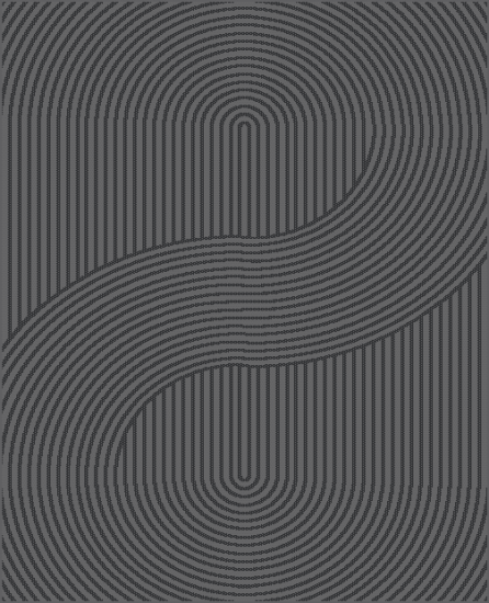 Teppich Outdoor grafisches Wellenlinien Design wetterfest Terrasse Balkon Anthrazit