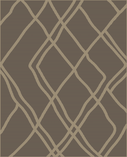 Teppich Outdoor grafisches Linien Design wetterfest Terrasse Balkon Braun Beige