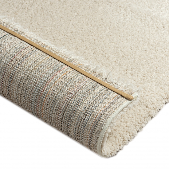 Designerteppich Schlafzimmer einfarbig creme