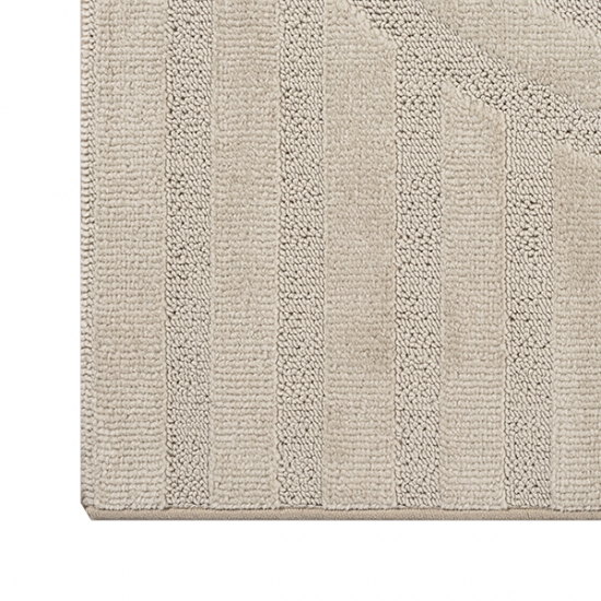 Preview: Wohnzimmerteppich Schimmer-Effekt  strapazierfähig  mit modernem Muster in Beige