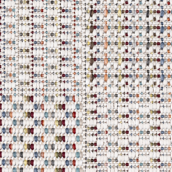 Preview: In-Outdoor-Teppich Wohnzimmer pflegeleicht wetterfest Fliesen Optik in creme grau