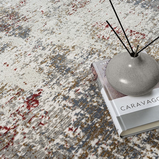 Preview: Teppich Klassisch Wohnzimmer in abstraktem Muster in Multifarben