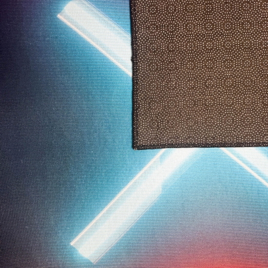 Gamingteppich rutschfest im leuchtenden Geometrischen Muster Neonfarben