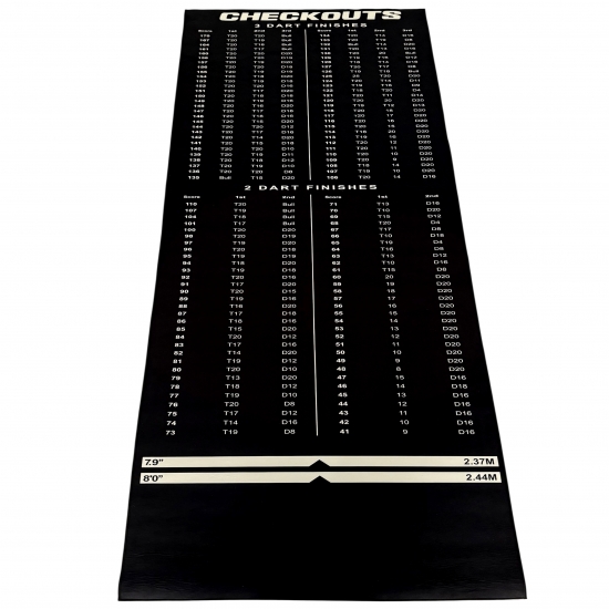 Dartmatte schwarz - Schutz für Boden