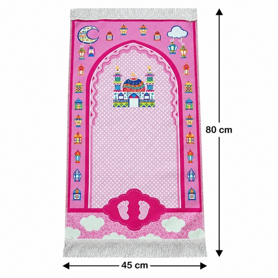 Kinder Gebetsset Rosa mit schwarzem Gebetskleid und Lernbuch