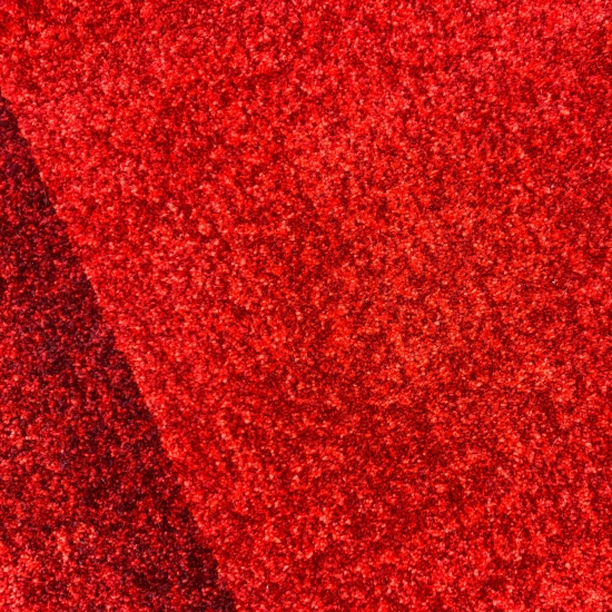 Preview: Wohnzimmer Teppich Designer kurzflor Modern vintage seitlich gekettelt in rot