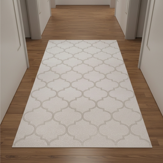 Preview: Wohnzimmerteppich Marokkanisches Muster in Beige