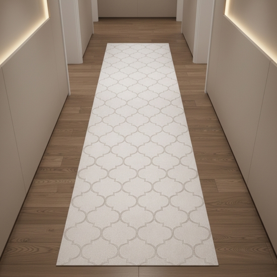 Preview: Wohnzimmerteppich Marokkanisches Muster in Beige