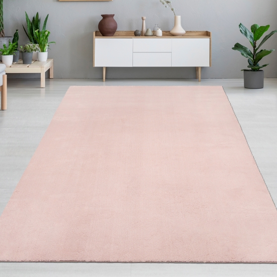 Hochflor-Teppich in Blush farbe