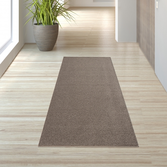 Preview: Eleganter grauer Teppich – perfekt für Flur, Diele, Garderobe oder Schlafzimmer.