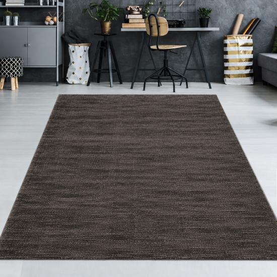 Teppich Handgefertigt Viskose Pflegeleicht Robust Taupe