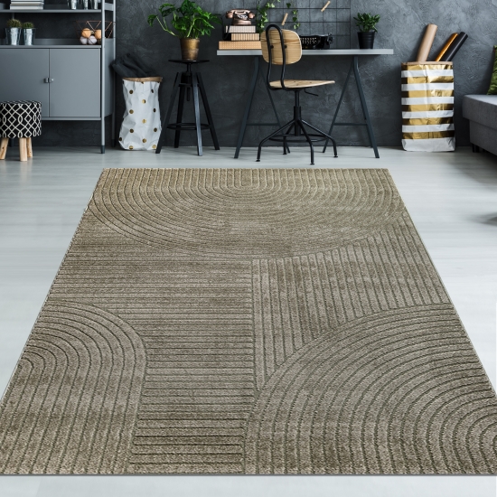 Teppich grün strukturiert pflegeleicht alltagstauglich für Wohnbereiche