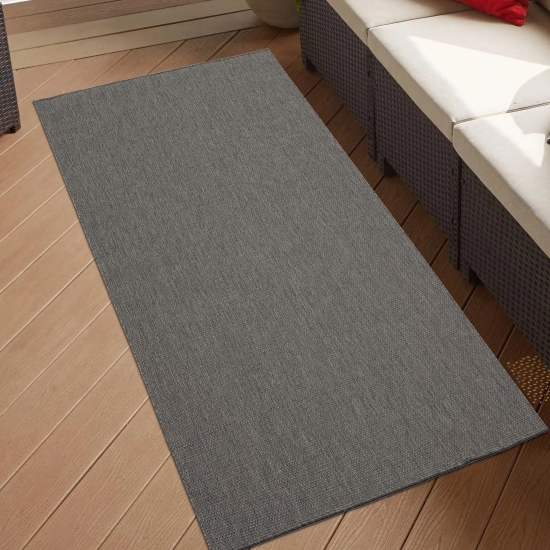 Preview: Teppich Modern Sisal In- & Outdoor anthrazit