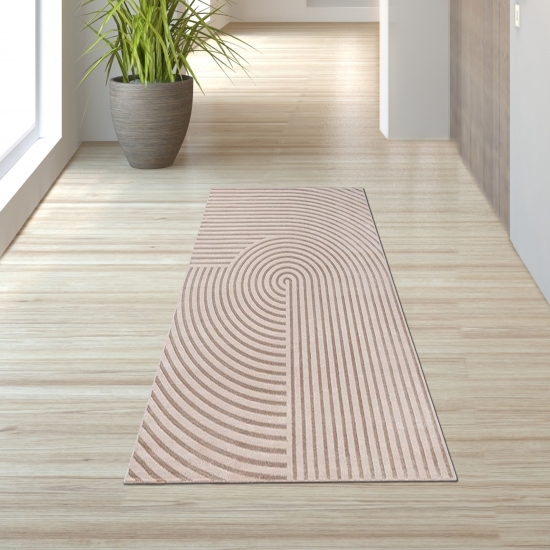 Preview: Teppich Beige Grau mit 3D Muster pflegeleicht robust leicht schimmernd Preview: Teppich Beige Grau mit 3D Muster pflegeleicht robust leicht schimmernd