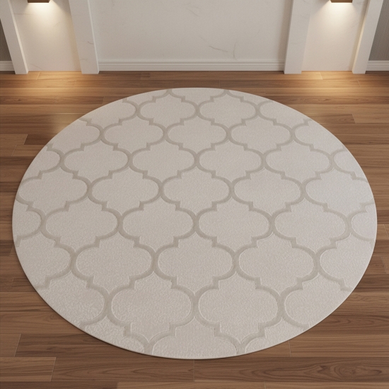 Preview: Wohnzimmerteppich Marokkanisches Muster in Beige