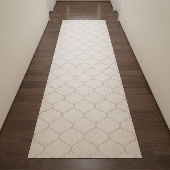 Preview: Wohnzimmerteppich Marokkanisches Muster in Beige