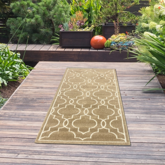 Preview: In- & Outdoor Teppich warme Farben - beige Preview: In- & Outdoor Teppich warme Farben - beige