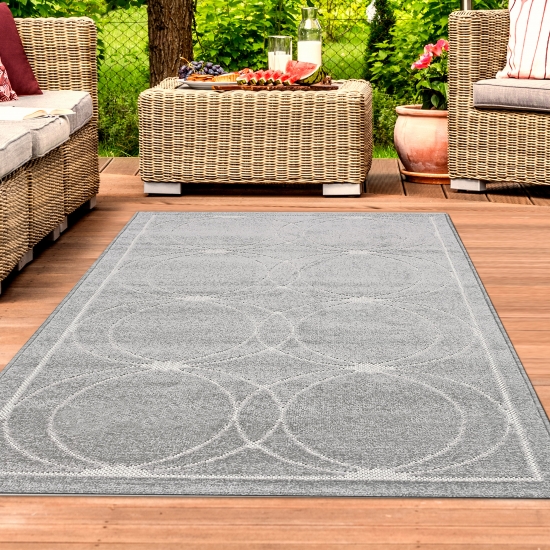 In- & Outdoor Teppich grau