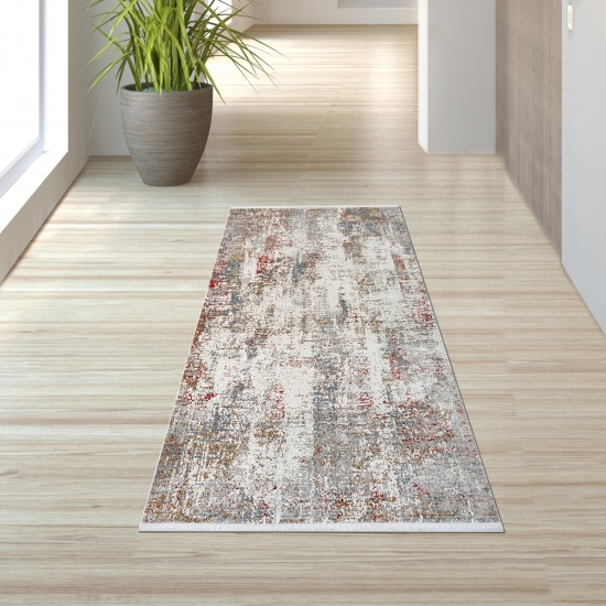 Preview: Teppich Klassisch Wohnzimmer in abstraktem Muster in Multifarben