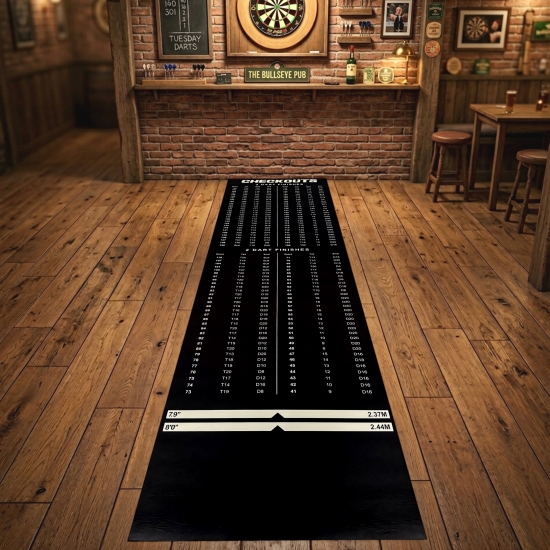 Dartmatte schwarz - Schutz für Boden