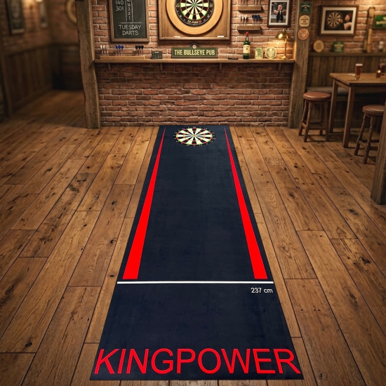 Dartteppich mit Abwurflinie und Schutz für Boden