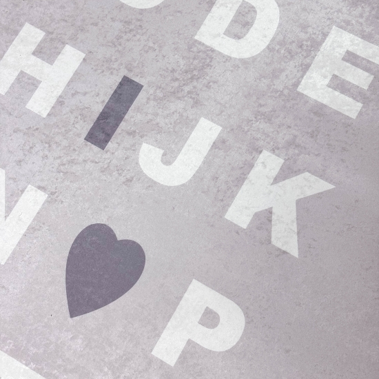 Kinderteppich ABC mit Elefant in Rosa