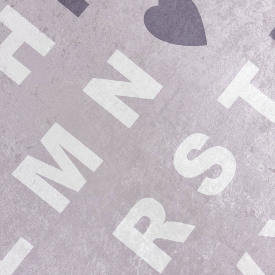 Kinderteppich ABC mit Elefant in Rosa