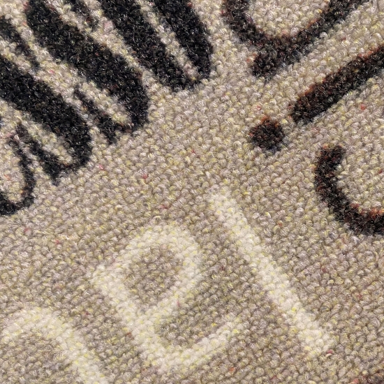 Teppich mit Schriftzug Coffee Cappuccino