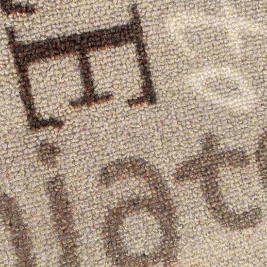 Teppich mit Schriftzug Coffee Cappuccino