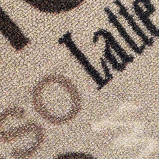 Teppich mit Schriftzug Coffee Cappuccino