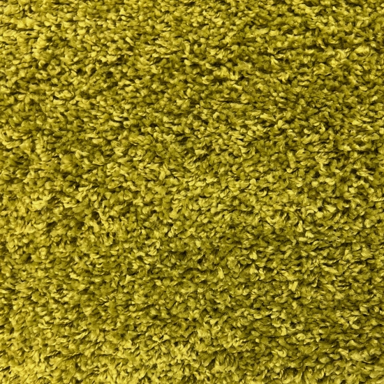 Preview: Weicher Shaggy Teppich in Grün – pflegeleichter Hochflor für jeden Wohnbereich
