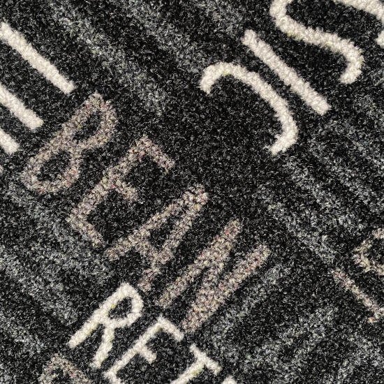 Preview: Teppich mit Schriftzug Coffee Macchiato