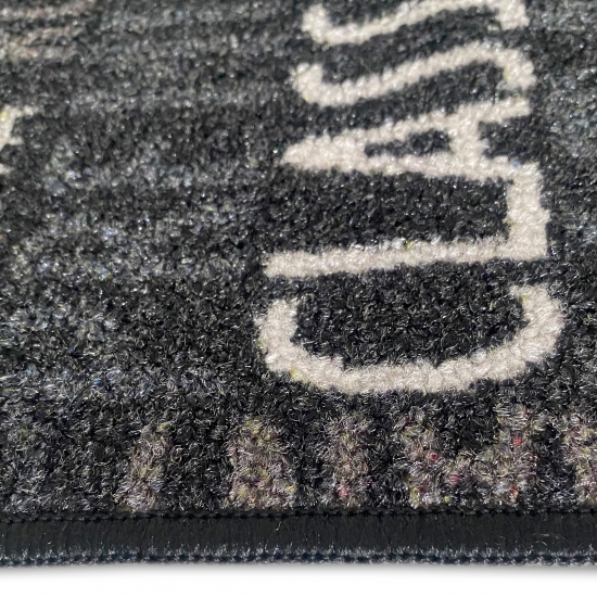 Teppich mit Schriftzug Coffee Macchiato