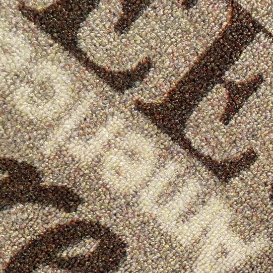 Preview: Teppich mit Schriftzug Coffee Macchiato