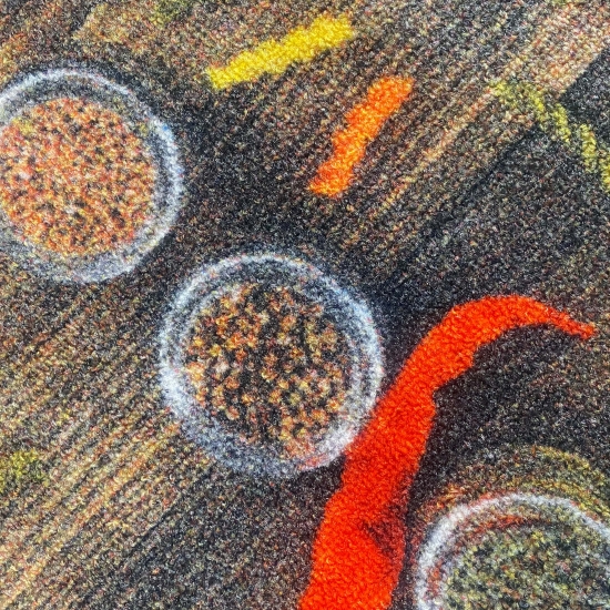 Küchenteppich waschbar Bunte Chilis Rot Grün