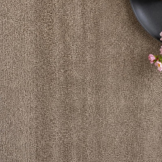 Pflegeleichter Kurzflor Teppich Taupe mit weicher Oberfläche