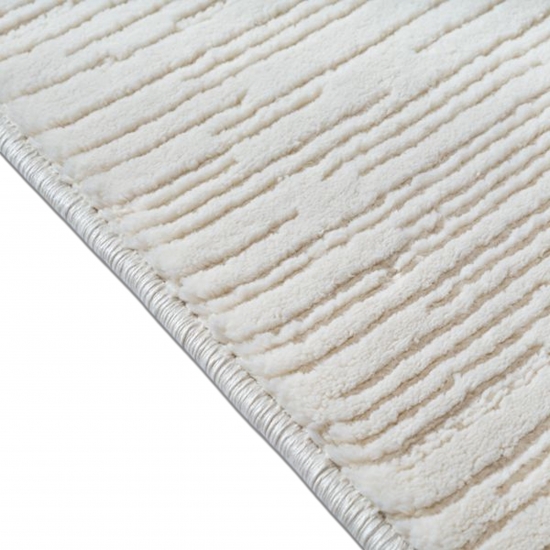 Preview: Moderner Teppich mit feiner Struktur und elegantem Liniendesign in Creme Preview: Moderner Teppich mit feiner Struktur und elegantem Liniendesign in Creme