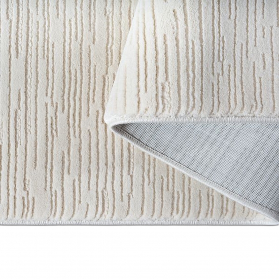 Preview: Moderner Teppich mit feiner Struktur und elegantem Liniendesign in Creme Preview: Moderner Teppich mit feiner Struktur und elegantem Liniendesign in Creme