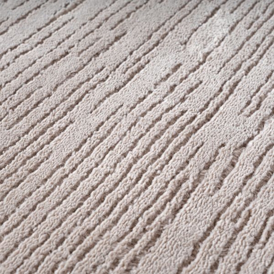 Preview: Moderner Teppich mit Struktur und Liniendesign pflegeleicht Beige Preview: Moderner Teppich mit Struktur und Liniendesign pflegeleicht Beige