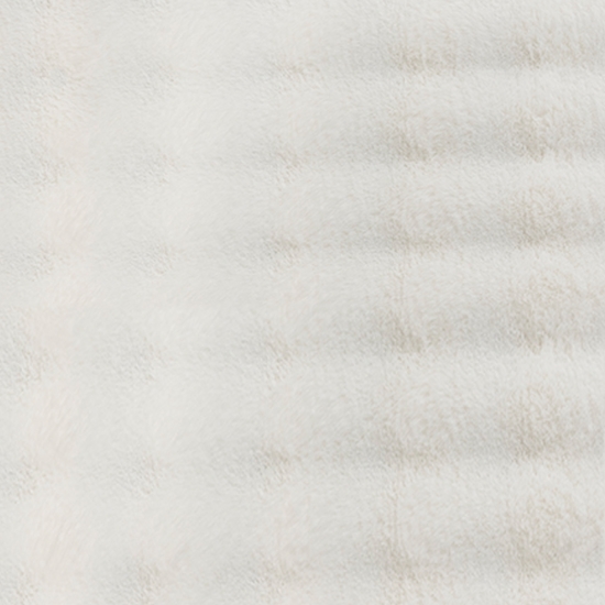 Preview: Schlafzimmerteppich Wohnzimmer Teppich flauschig weich gewölbtes Design rutschfest weiß