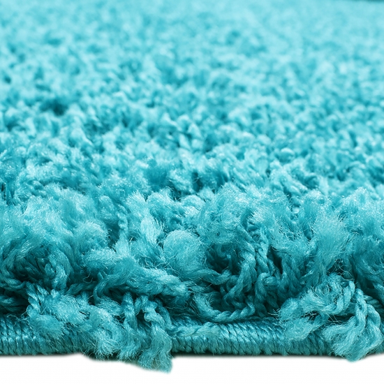 Weicher Shaggy Teppich in Türkis – pflegeleichter Hochflor für frische Wohnräume