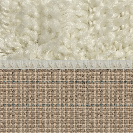 Weicher Shaggy Teppich in Creme – pflegeleichter Hochflor für jeden Wohnbereich
