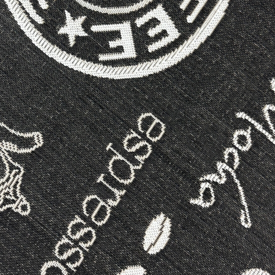 Preview: Moderner Küchenteppich Sisal  Küchenläufer flachgewebt Kaffee Espresso schwarz weiß