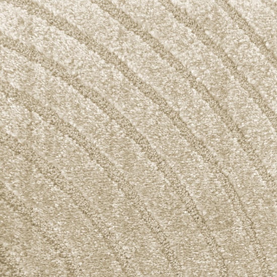 Moderner Teppich mit geometrischem Bogenmuster in stilvollem beige
