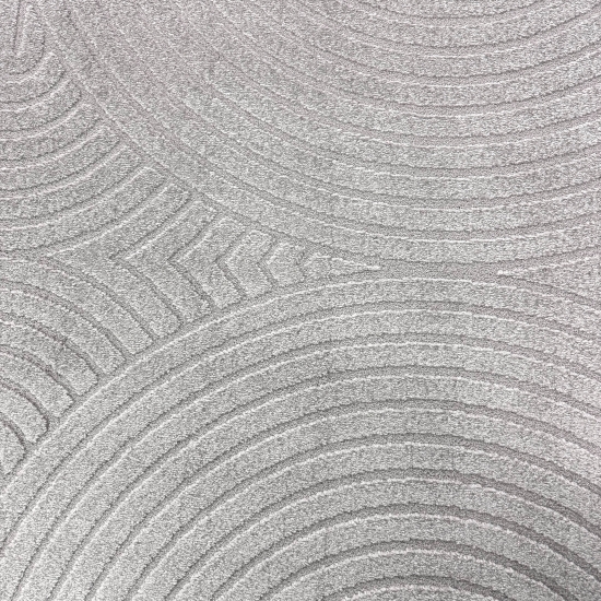 Moderner Teppich mit stilvollem Bogenmuster in Grau