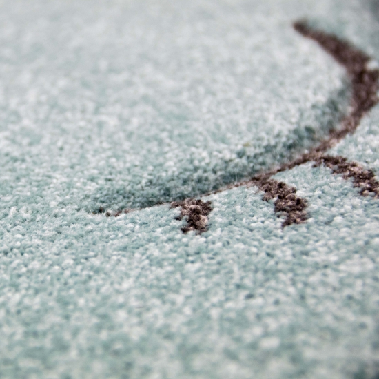 Preview: Kinderzimmer Teppich Wolke in Türkis