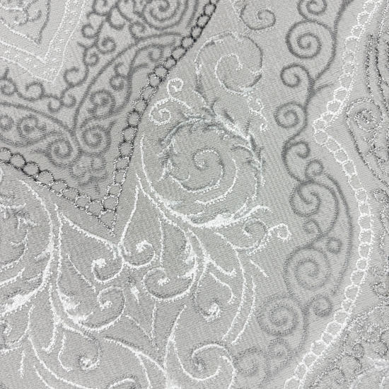 Designer Teppich Orient in Grau Silber Beige