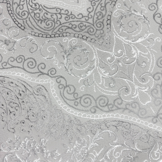 Designer Teppich Orient in Grau Silber Beige